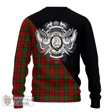 Dunbar Tartan Ugly Sweater with Family Crest and Military Logo Style