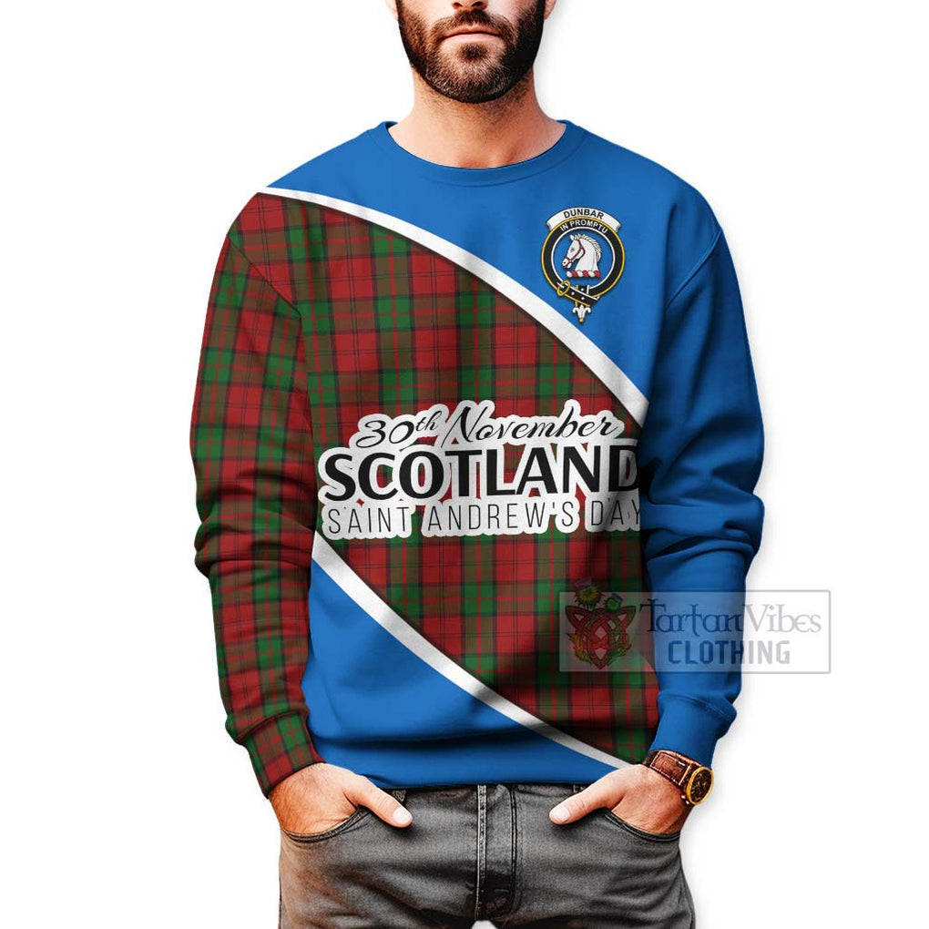 Tartan Vibes Clothing Dunbar Family Crest Tartan Sweatshirt Celebrate Saint Andrew's Day in Style