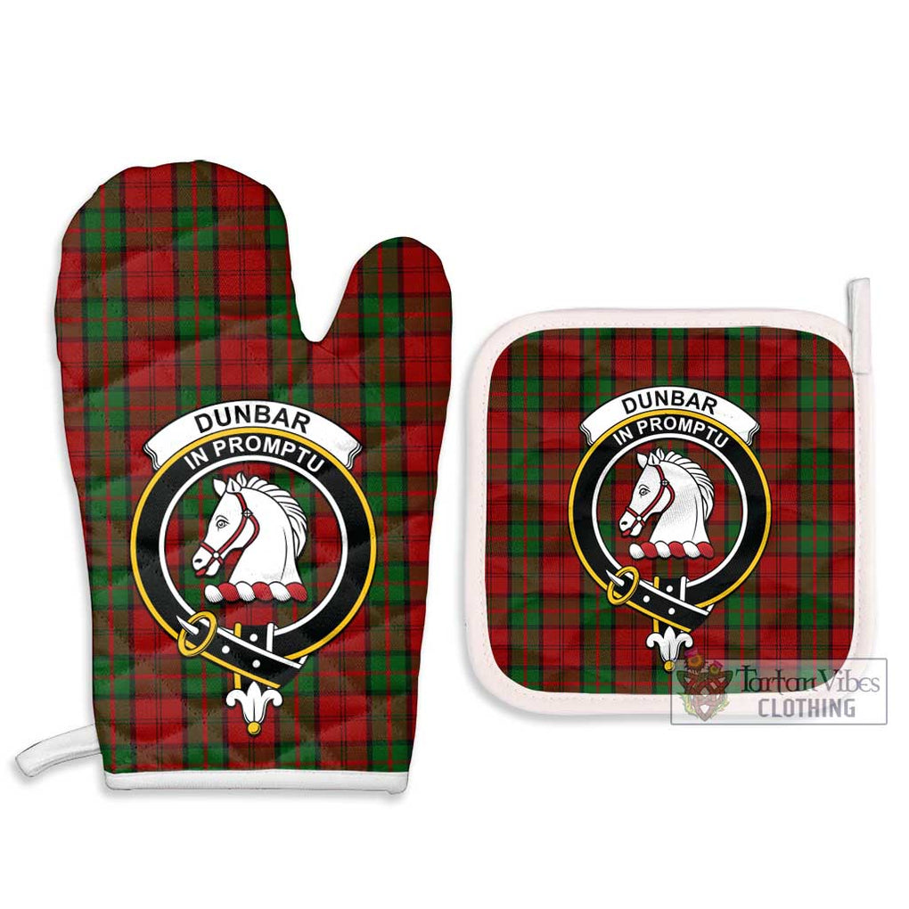 Dunbar Tartan Combo Oven Mitt & Pot-Holder with Family Crest - Tartan Vibes Clothing