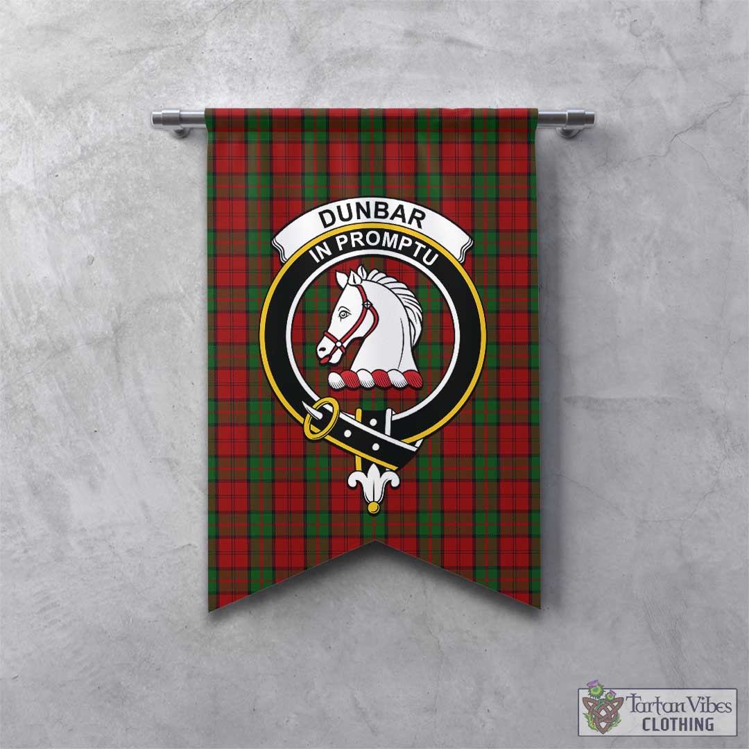 Tartan Vibes Clothing Dunbar Tartan Gonfalon, Tartan Banner with Family Crest