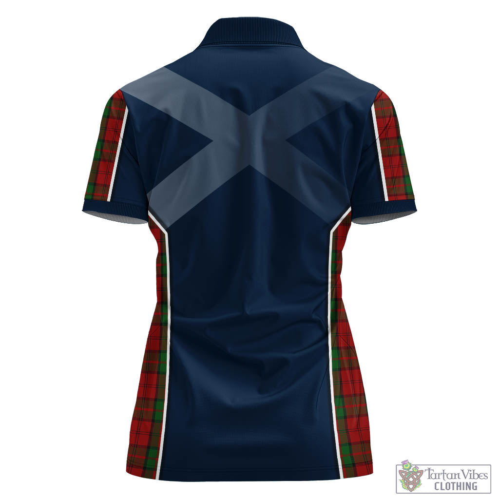 Tartan Vibes Clothing Dunbar Tartan Women's Polo Shirt with Family Crest and Scottish Thistle Vibes Sport Style