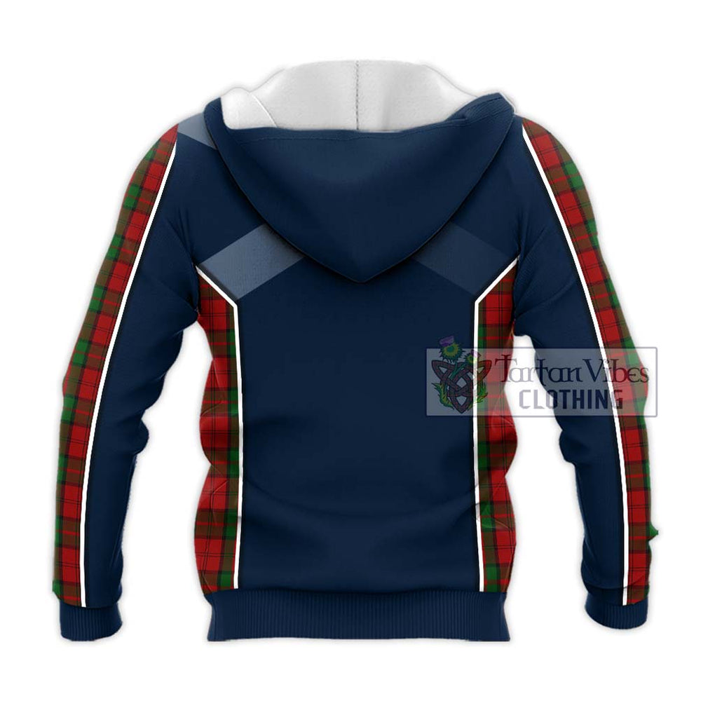 Dunbar Tartan Knitted Hoodie with Family Crest and Lion Rampant Vibes Sport Style - Tartan Vibes Clothing