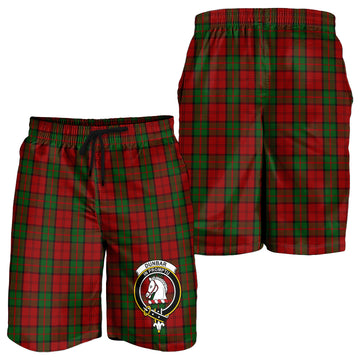 Dunbar Tartan Mens Shorts with Family Crest