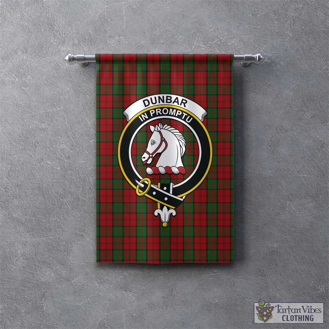 Tartan Vibes Clothing Dunbar Tartan Gonfalon, Tartan Banner with Family Crest