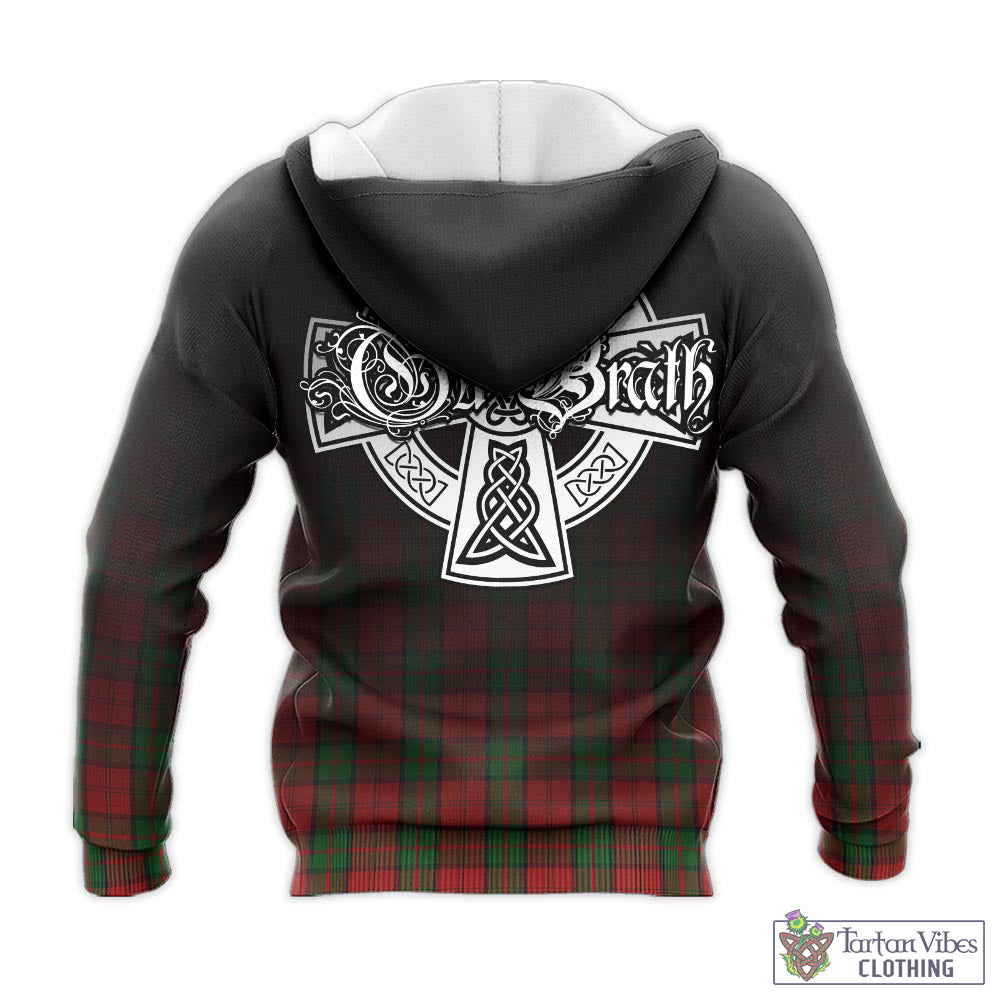 Tartan Vibes Clothing Dunbar Tartan Knitted Hoodie Featuring Alba Gu Brath Family Crest Celtic Inspired