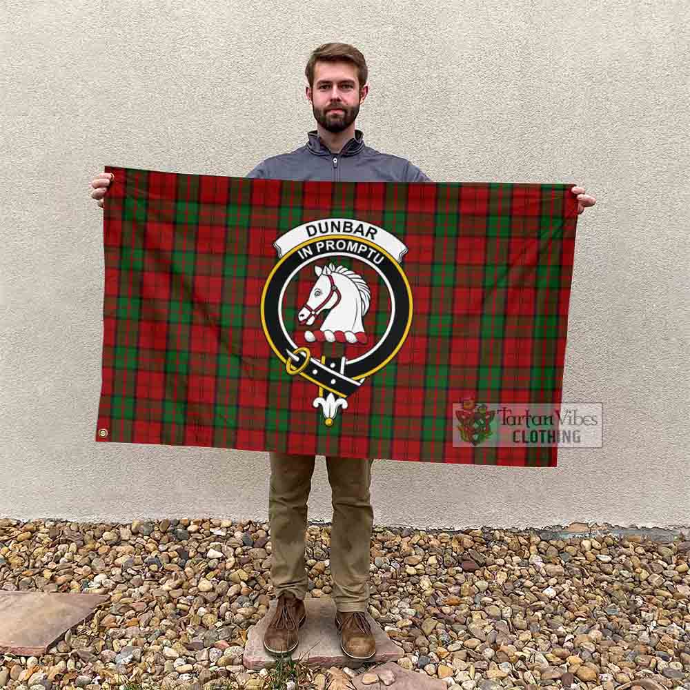 Dunbar Tartan House Flag with Family Crest - Tartan Vibes Clothing