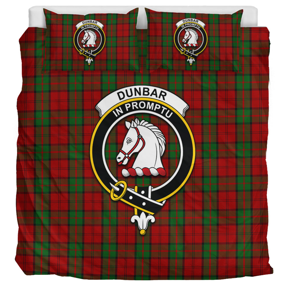 Dunbar Tartan Bedding Set with Family Crest UK Bedding Set UK Super King 104*94 inch - Tartan Vibes Clothing