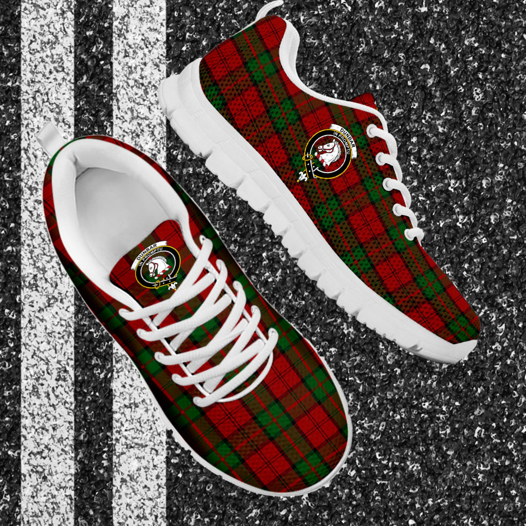 Dunbar Tartan Sneakers with Family Crest - Tartan Vibes Clothing