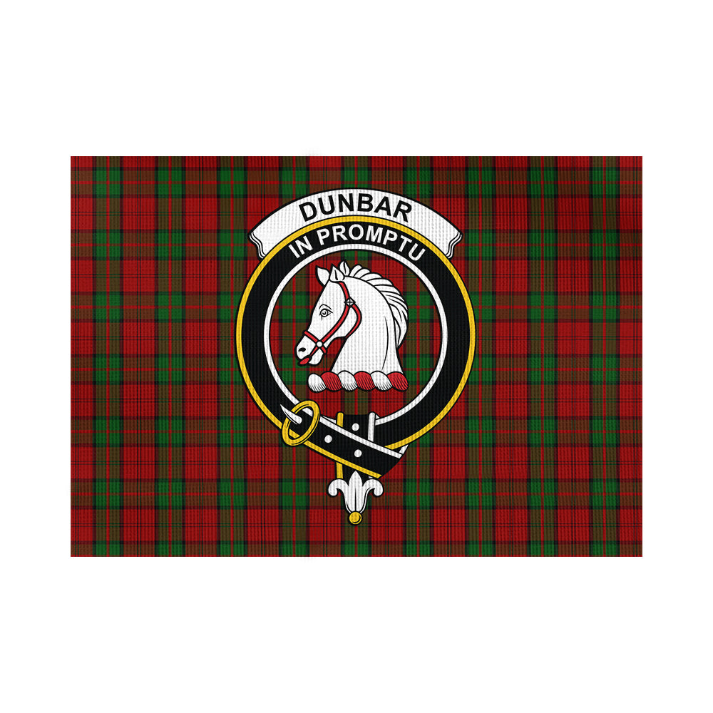 Dunbar Tartan Flag with Family Crest - Tartan Vibes Clothing