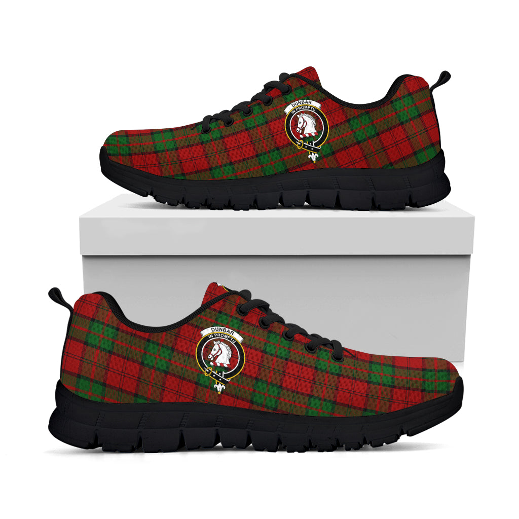 Dunbar Tartan Sneakers with Family Crest - Tartan Vibes Clothing