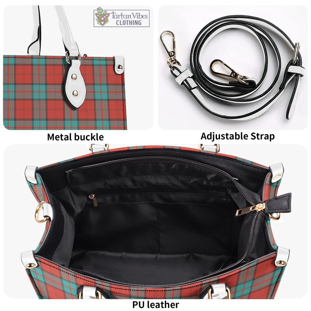 Tartan Vibes Clothing Dunbar Ancient Tartan Luxury Leather Handbags