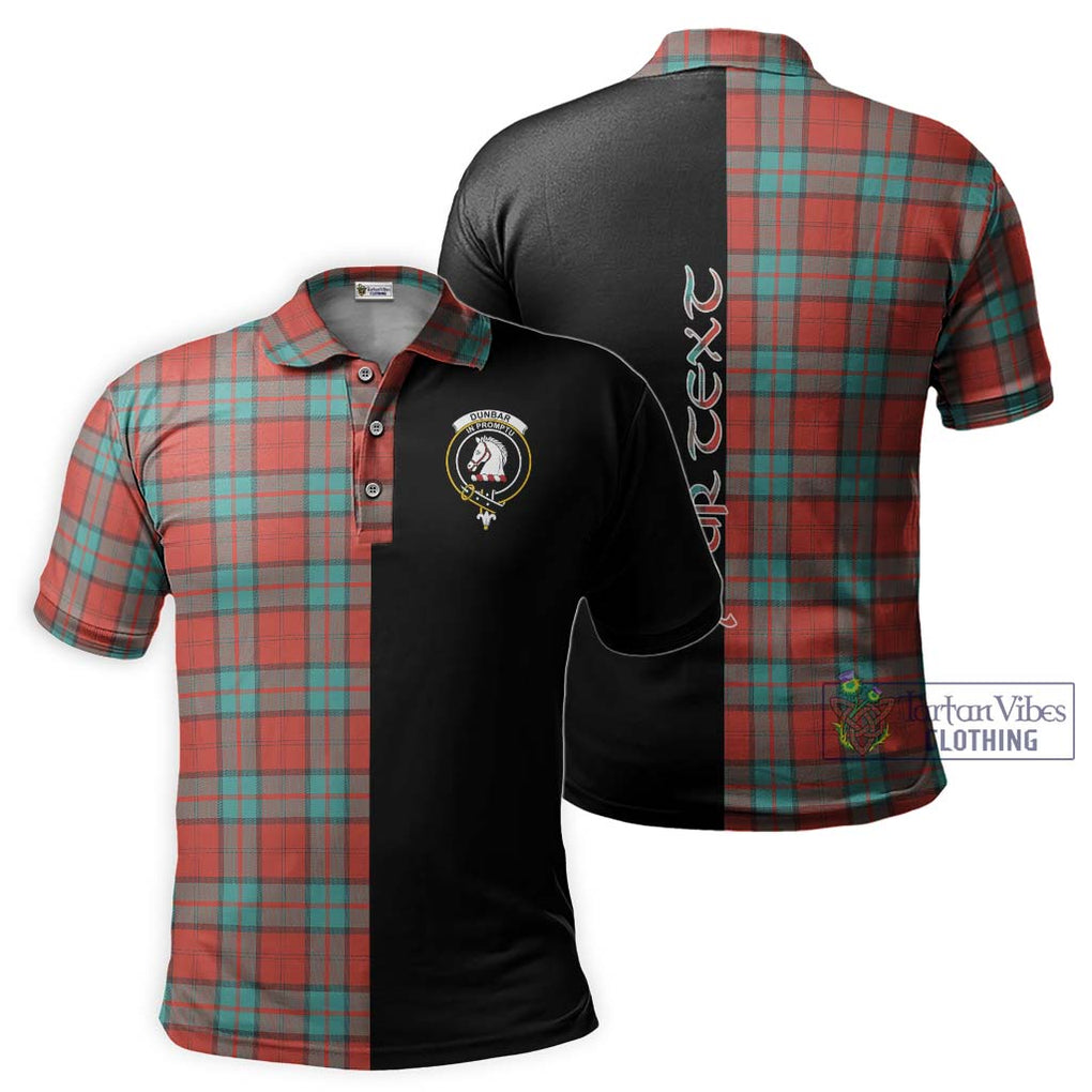 Dunbar Ancient Tartan Polo Shirt with Family Crest and Half Of Me Style Kid - Tartanvibesclothing Shop