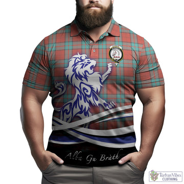 Dunbar Ancient Tartan Polo Shirt with Alba Gu Brath Regal Lion Emblem