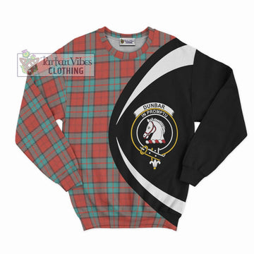 Dunbar Ancient Tartan Sweatshirt with Family Crest Circle Style