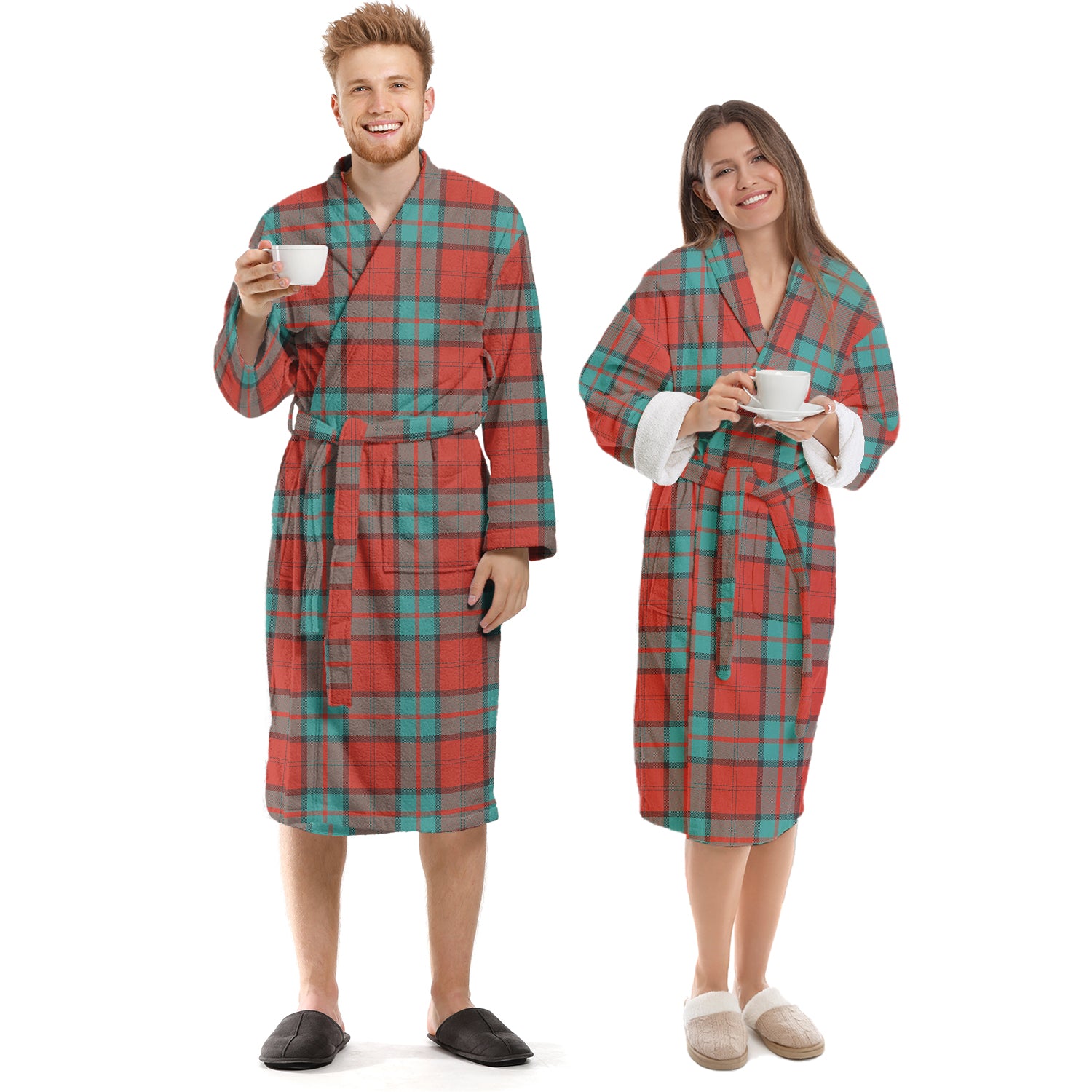 Dunbar Ancient Tartan Bathrobe Unisex S - Tartan Vibes Clothing