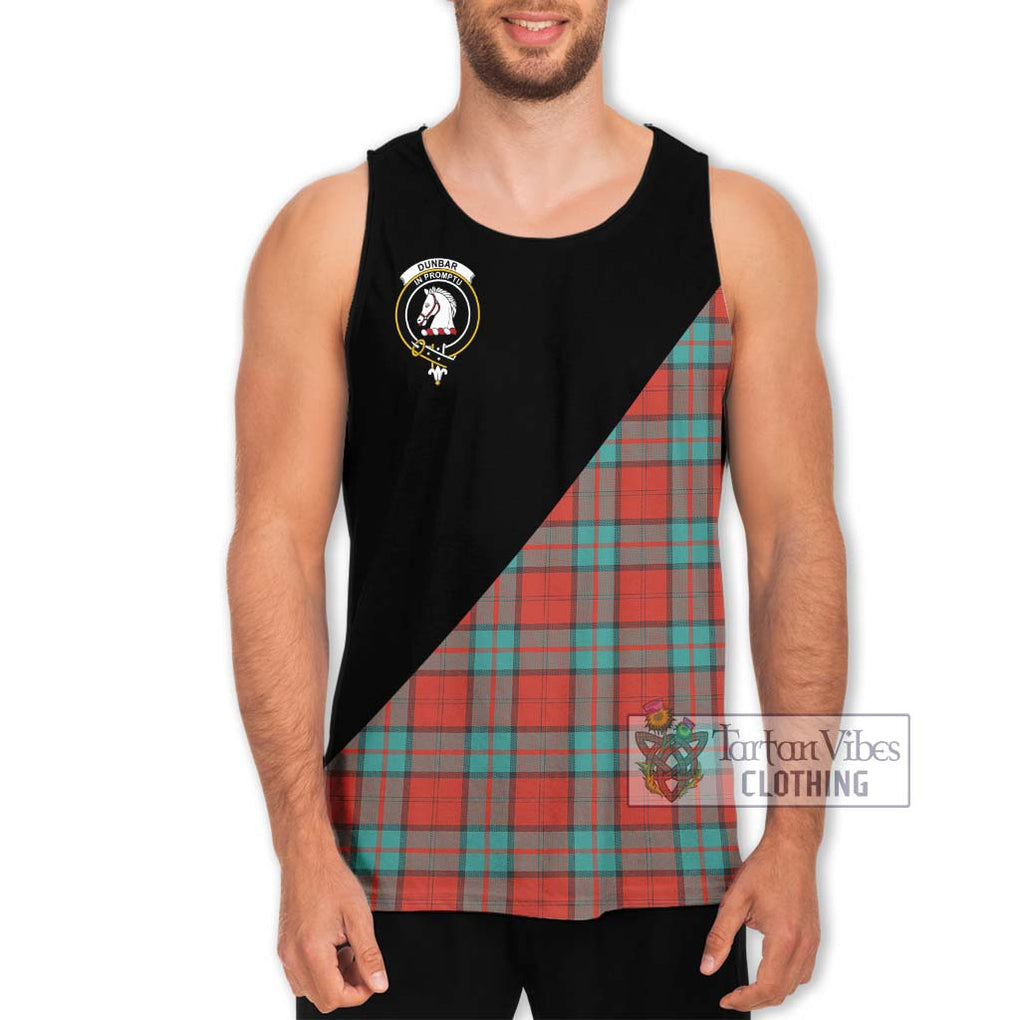 Dunbar Ancient Tartan Men's Tank Top with Family Crest and Military Logo Style Men - Tartanvibesclothing Shop