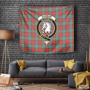 Dunbar Ancient Tartan Tapestry Wall Hanging and Home Decor for Room with Family Crest