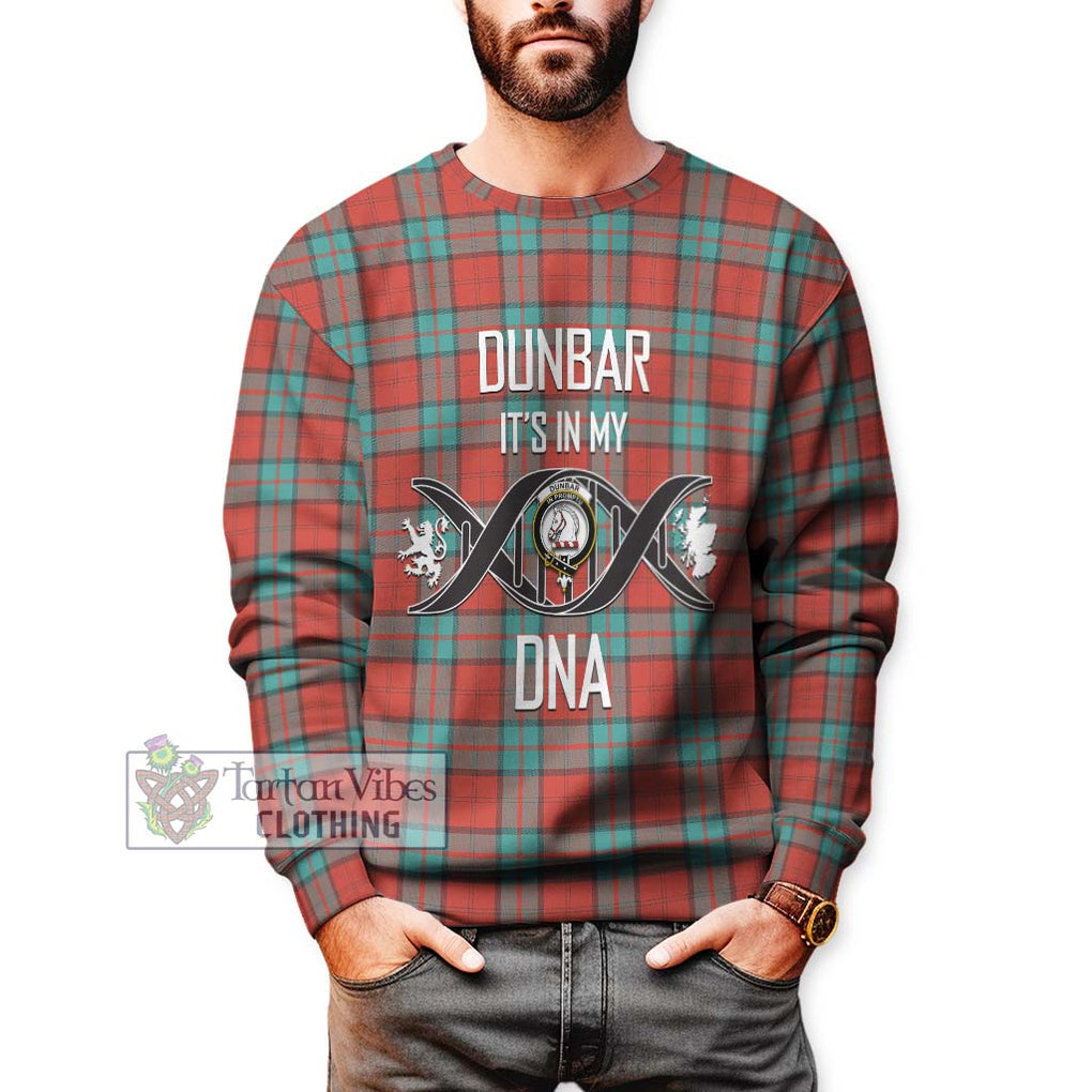 Dunbar Ancient Tartan Sweatshirt with Family Crest DNA In Me Style Unisex - Tartanvibesclothing Shop