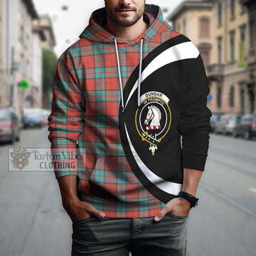 Dunbar Ancient Tartan Hoodie with Family Crest Circle Style