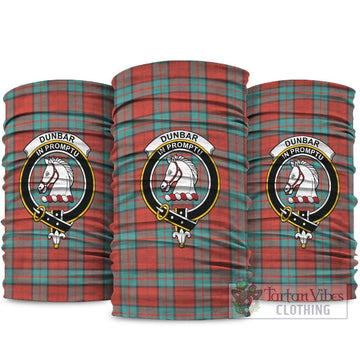 Dunbar Ancient Tartan Neck Gaiters, Tartan Bandanas, Tartan Head Band with Family Crest