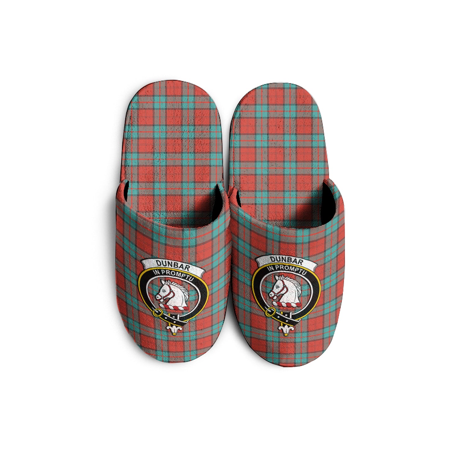 Dunbar Ancient Tartan Home Slippers with Family Crest - Tartanvibesclothing