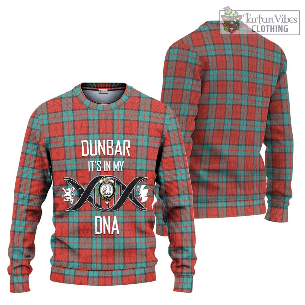 Dunbar Ancient Tartan Knitted Sweater with Family Crest DNA In Me Style Unisex - Tartanvibesclothing Shop