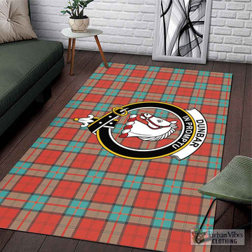 Dunbar Ancient Tartan Area Rug with Family Crest