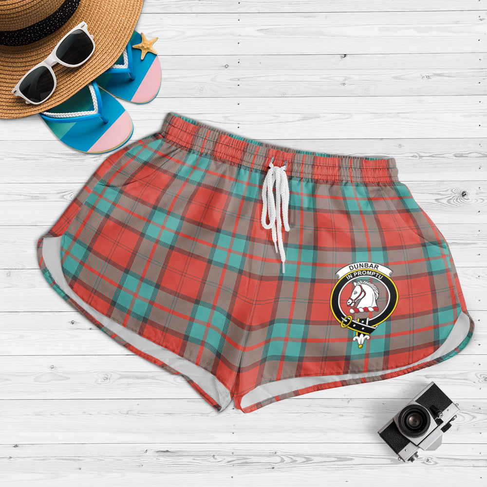 dunbar-ancient-tartan-womens-shorts-with-family-crest