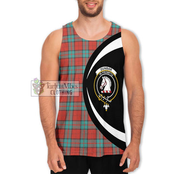 Dunbar Ancient Tartan Men's Tank Top with Family Crest Circle Style