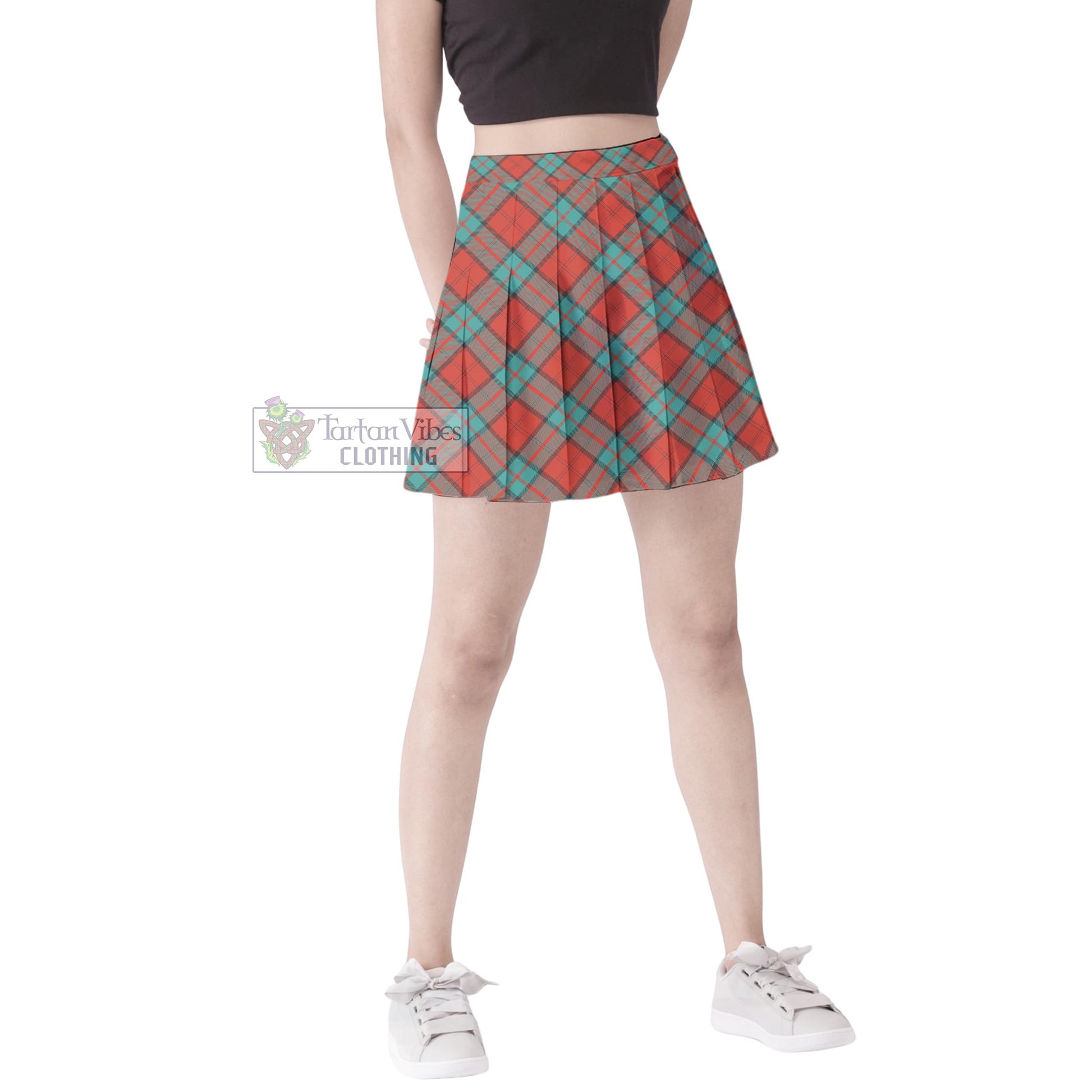 Tartan Vibes Clothing Dunbar Ancient Tartan Women's Plated Mini Skirt