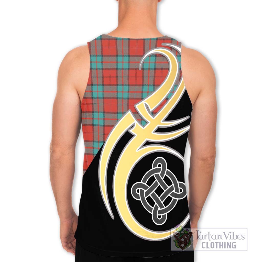 Dunbar Ancient Tartan Men's Tank Top with Family Crest and Celtic Symbol Style - Tartan Vibes Clothing