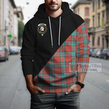 Dunbar Ancient Tartan Hoodie with Family Crest and Military Logo Style