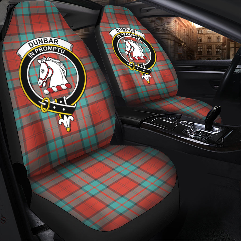 Dunbar Ancient Tartan Car Seat Cover with Family Crest - Tartanvibesclothing