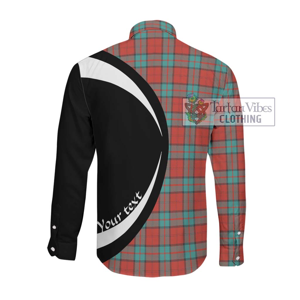 Dunbar Ancient Tartan Long Sleeve Button Up with Family Crest Circle Style Men's Shirt - Tartan Vibes Clothing