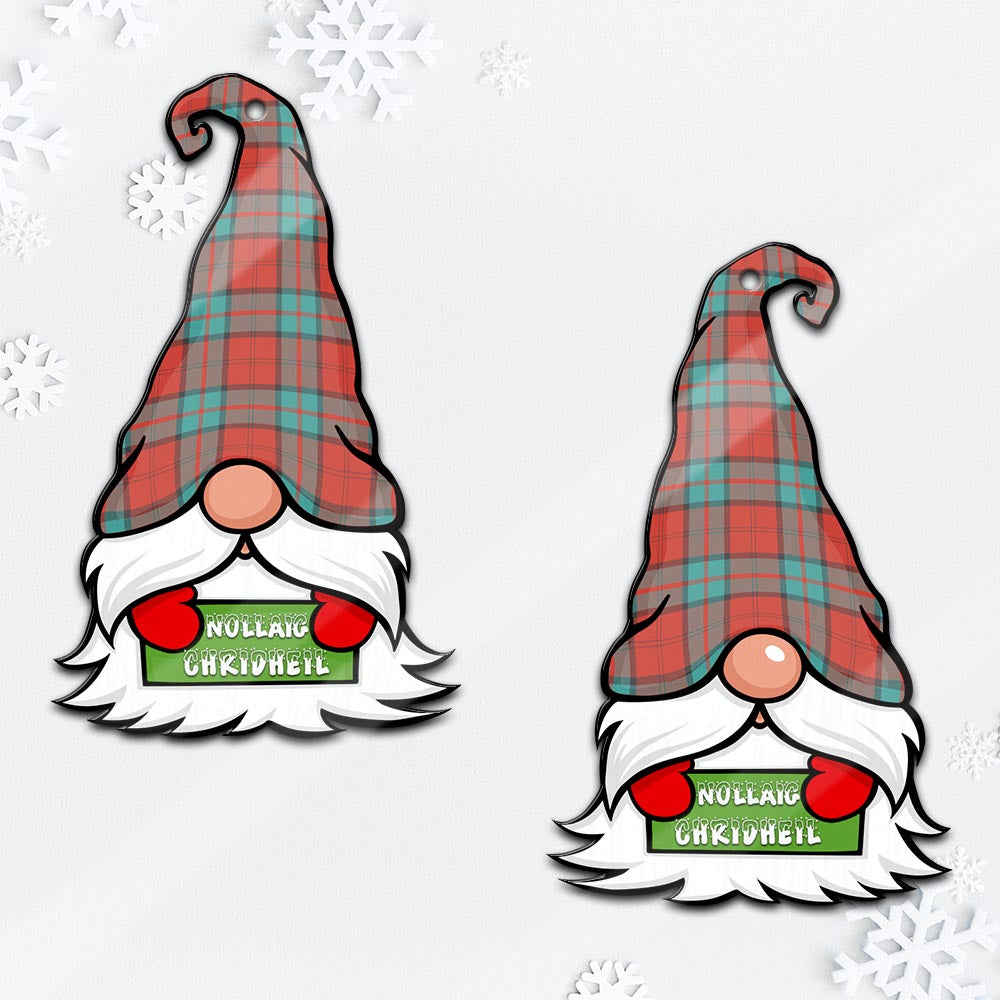 Dunbar Ancient Gnome Christmas Ornament with His Tartan Christmas Hat - Tartan Vibes Clothing