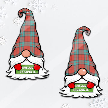 Dunbar Ancient Gnome Christmas Ornament with His Tartan Christmas Hat