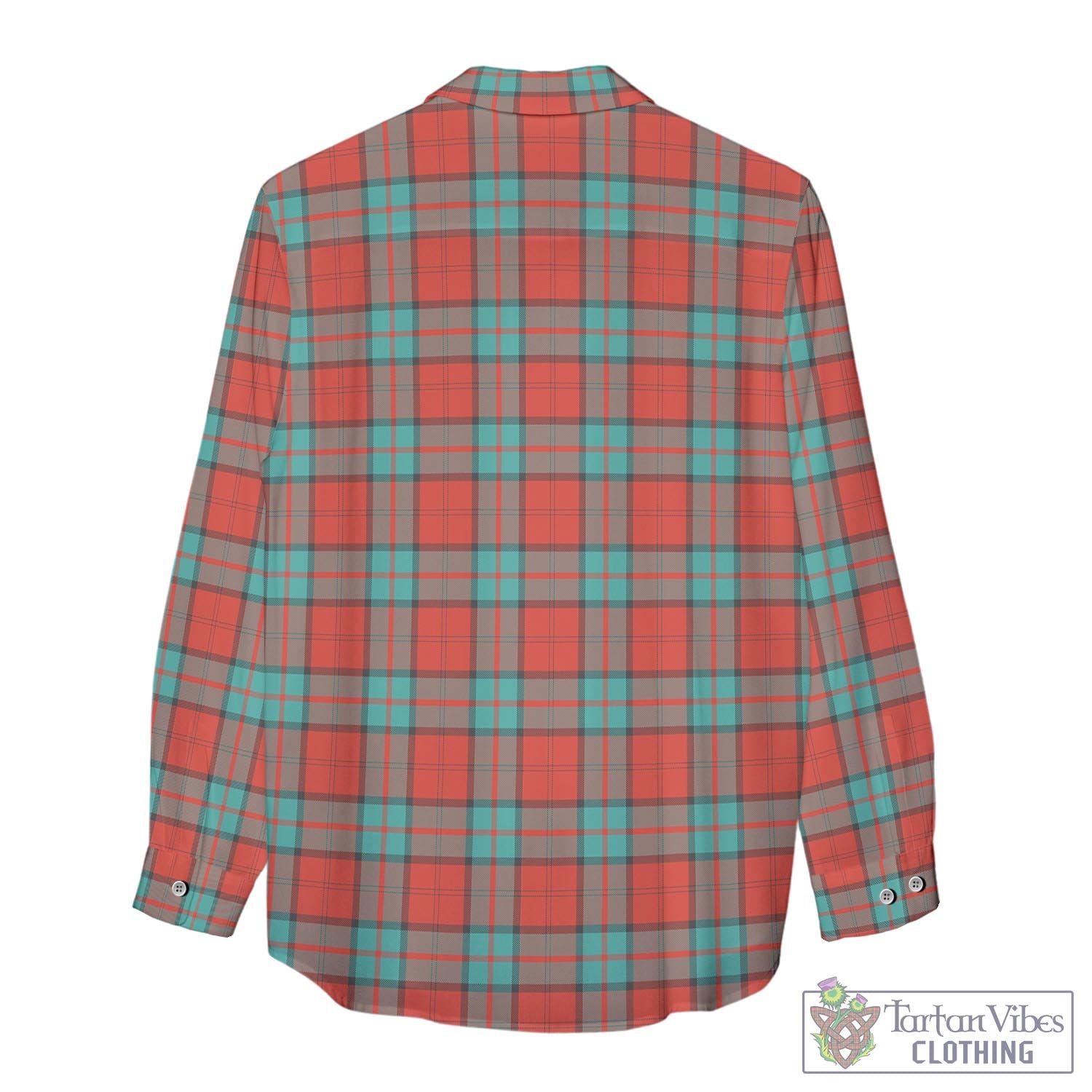 Tartan Vibes Clothing Dunbar Ancient Tartan Womens Casual Shirt with Family Crest