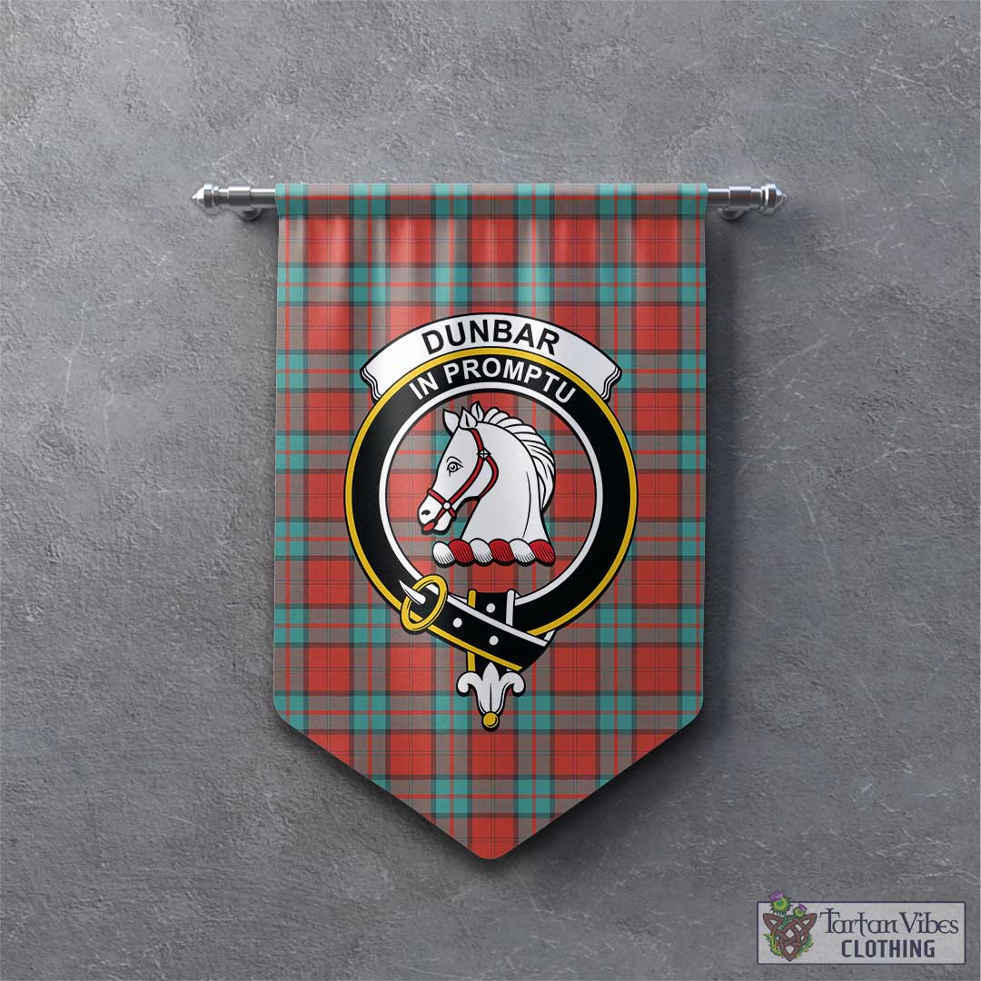 Tartan Vibes Clothing Dunbar Ancient Tartan Gonfalon, Tartan Banner with Family Crest