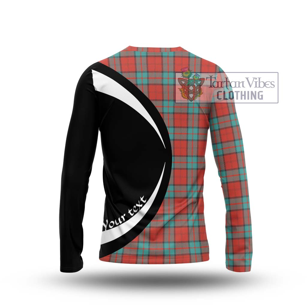 Dunbar Ancient Tartan Long Sleeve T-Shirt with Family Crest Circle Style - Tartan Vibes Clothing