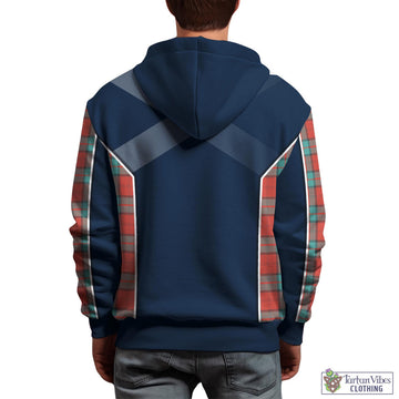 Dunbar Ancient Tartan Hoodie with Family Crest and Scottish Thistle Vibes Sport Style