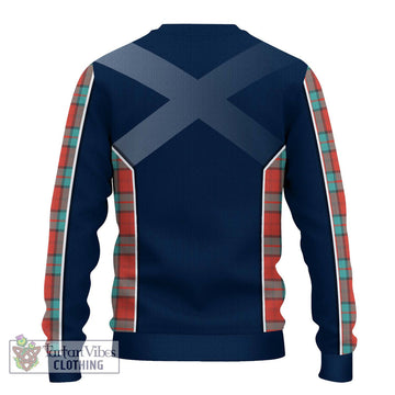 Dunbar Ancient Tartan Ugly Sweater with Family Crest and Lion Rampant Vibes Sport Style