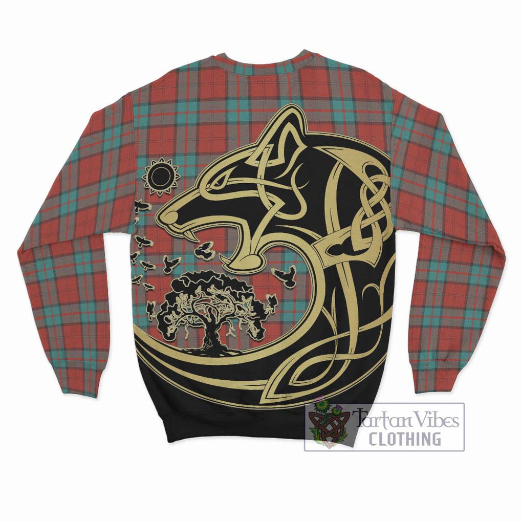 Dunbar Ancient Tartan Sweatshirt with Family Crest Celtic Wolf Style - Tartan Vibes Clothing