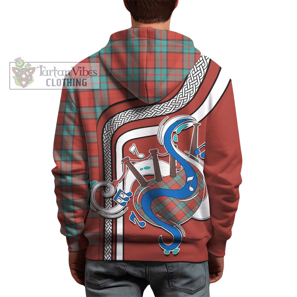 Dunbar Ancient Tartan Hoodie with Epic Bagpipe Style - Tartanvibesclothing Shop