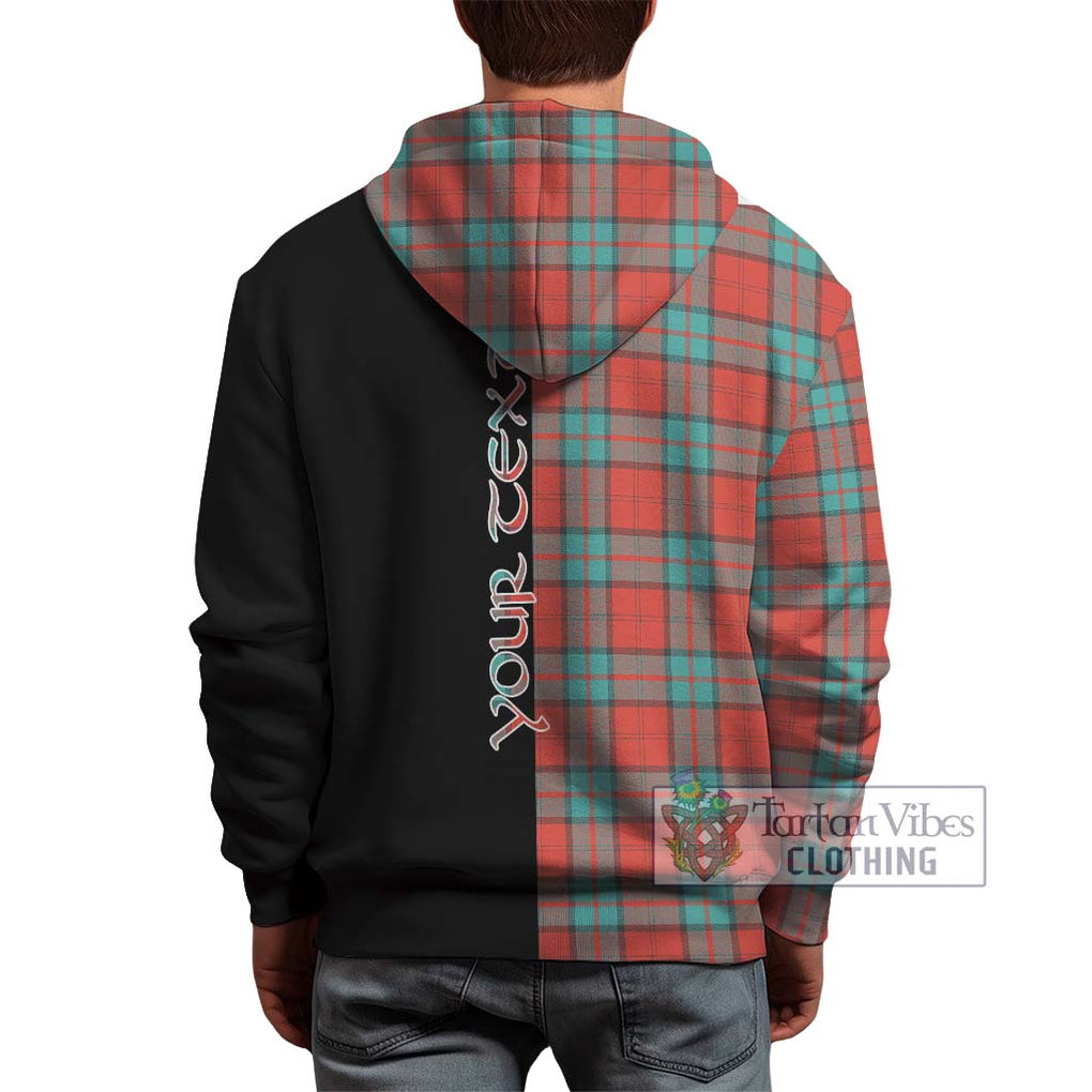 Dunbar Ancient Tartan Hoodie with Family Crest and Half Of Me Style - Tartanvibesclothing Shop