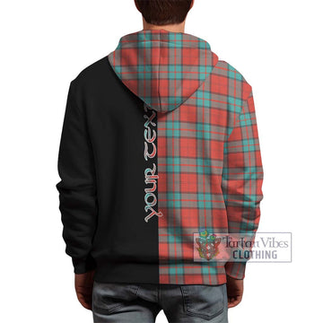 Dunbar Ancient Tartan Hoodie with Family Crest and Half Of Me Style