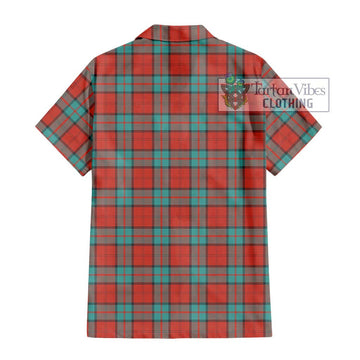 Dunbar Ancient Tartan Short Sleeve Button Shirt with Family Crest DNA In Me Style