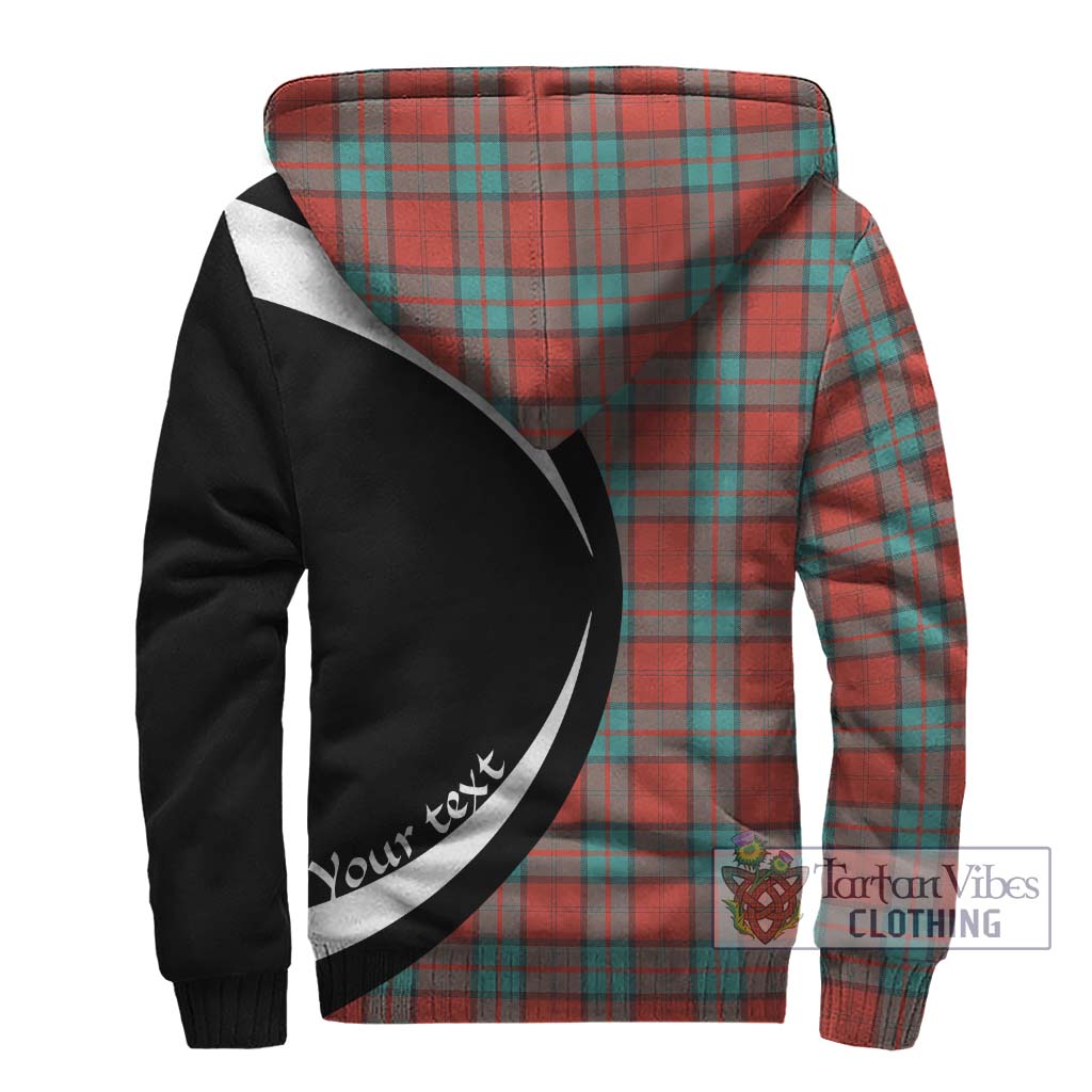 Dunbar Ancient Tartan Sherpa Hoodie with Family Crest Circle Style - Tartan Vibes Clothing