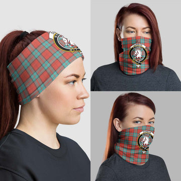 Dunbar Ancient Tartan Neck Gaiters, Tartan Bandanas, Tartan Head Band with Family Crest