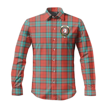 Dunbar Ancient Tartan Long Sleeve Button Up Shirt with Family Crest