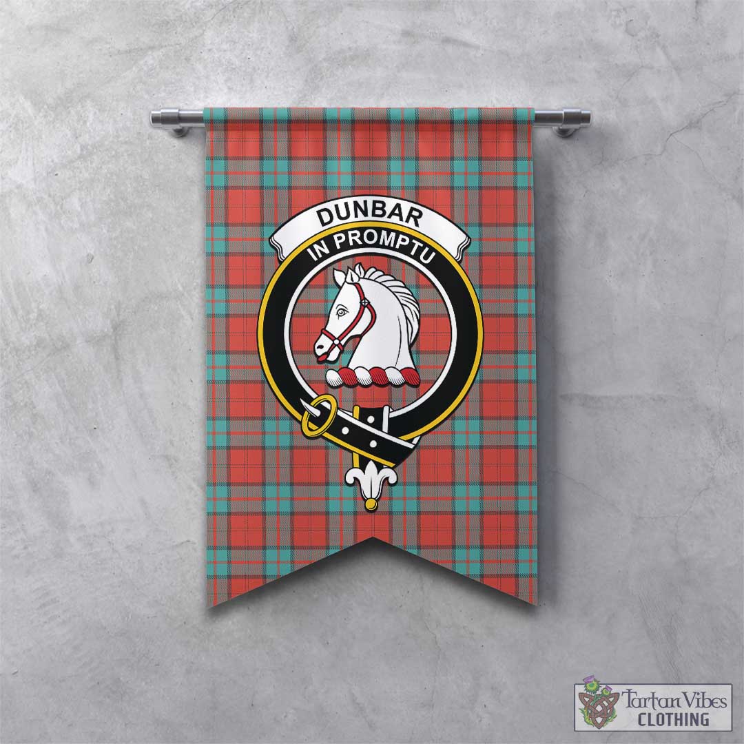 Tartan Vibes Clothing Dunbar Ancient Tartan Gonfalon, Tartan Banner with Family Crest